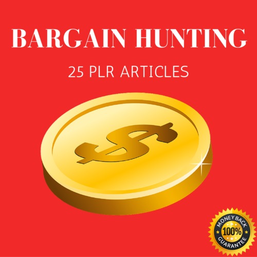 Product picture Bargain Hunting - High Quality PLR Private Label Articles 