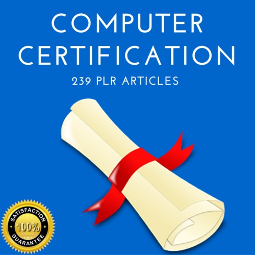 Product picture Computer Certification - Quality PLR Private Label Articles