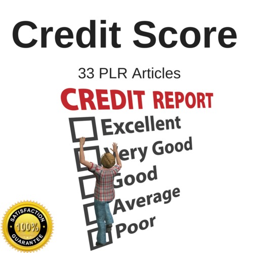 Product picture Credit Score - Private Label Rights PLR Articles on Tradebit